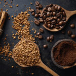 دانه های قهوه و دارچین