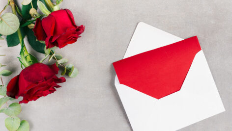 گل رز قرمز و هدیه ولنتاین