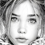 کتاب رنگ‌آمیزی دختر کوچولو و گل‌ها