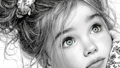 کتاب رنگ‌آمیزی دختر کوچولو و گل‌ها