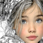 کتاب رنگ‌آمیزی دختر کوچولو و گل‌ها