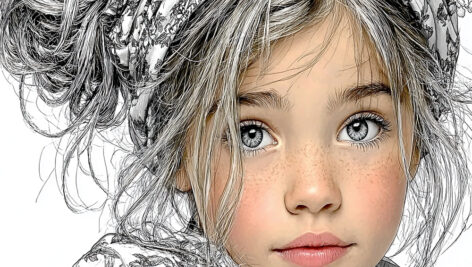 کتاب رنگ‌آمیزی دختر کوچولو و گل‌ها